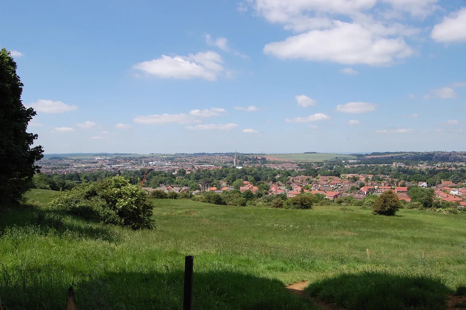 Grantham town centre with St Wulfram's Church, about 11 miles from the hotel